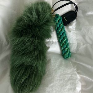 miu miu fur key charm